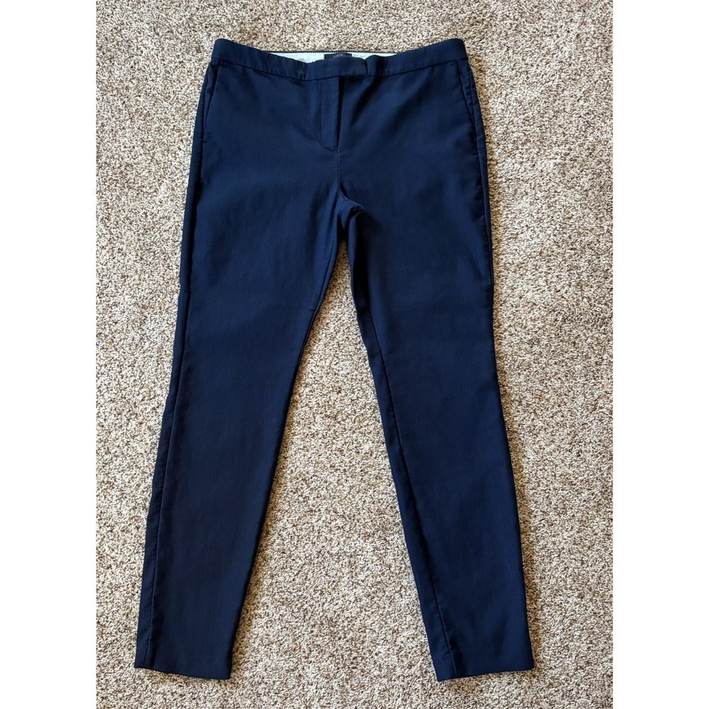 J Crew Ryder Pant 12T Tall Navy Slim Ankle Stretch Tailored‎ Work Career EUC 💙